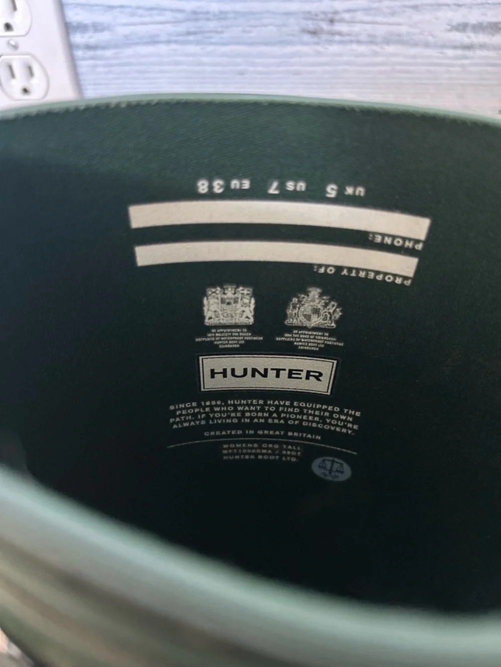 Hunter Tall Rain Boots in Forest Green - Picture 4 of 4